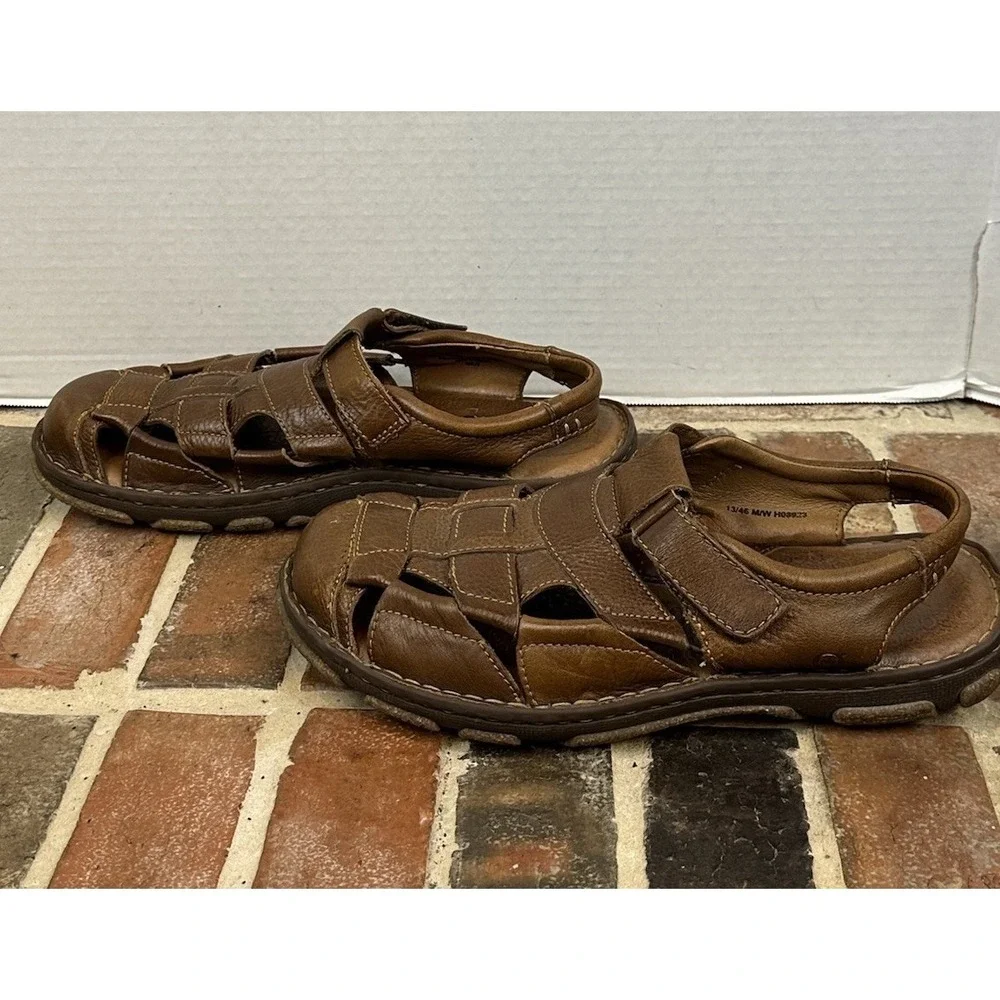 Born Cabot III Sandals Brown Leather Fisherman‎ Comfort Casual Shoes Men\'s 13 Men main image 2